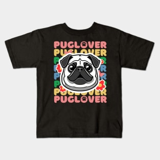 Kawaii Pug Lover Kids T-Shirt